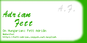 adrian fett business card